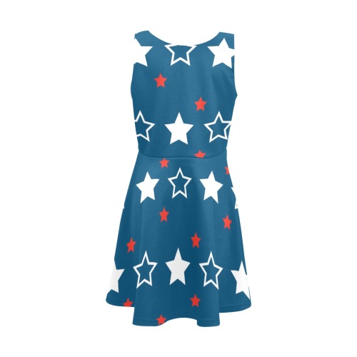 Cute Patriotic Dress for Kids Girls' Sleeveless Sundress (Model D56)
