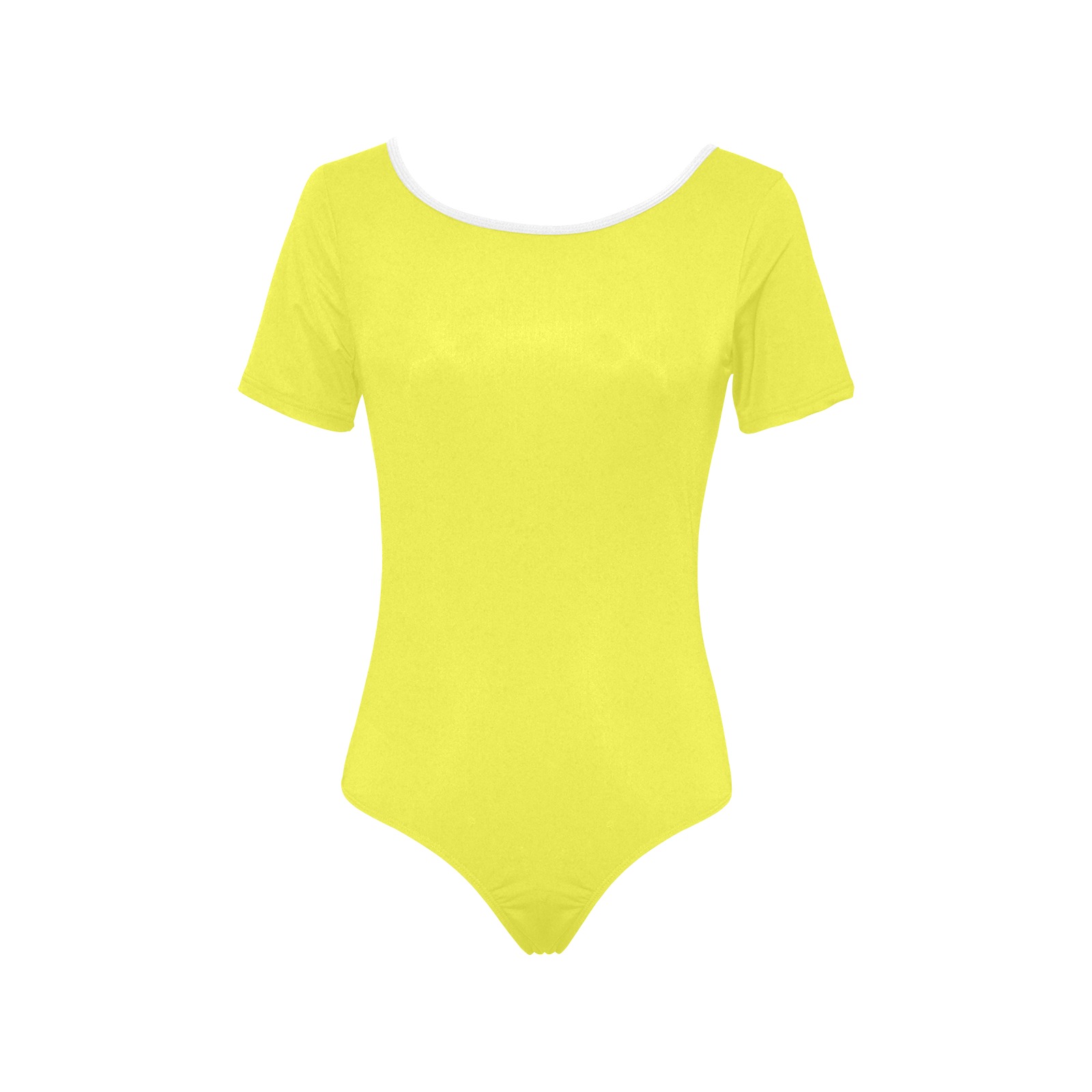 color maximum yellow Women's Short Sleeve Bodysuit
