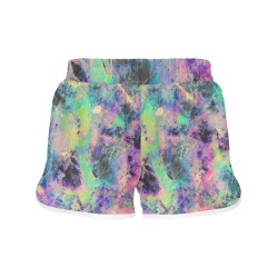 Abstract artistic brushes A Women's Sports Shorts (Model L61)