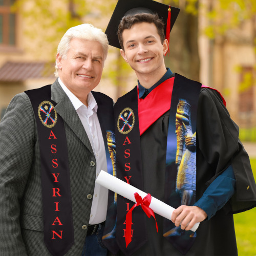 Lamassu blue Graduation Stole