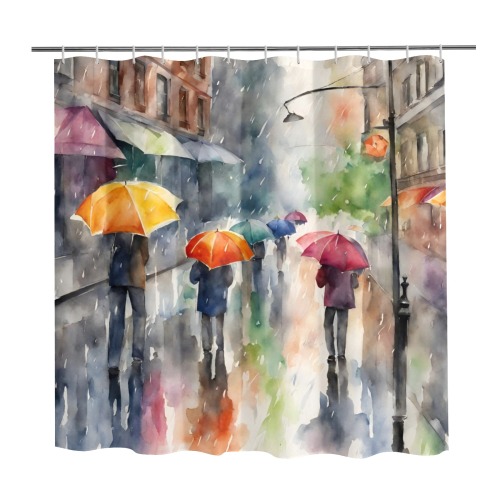 Rain Showers Shower Curtain
