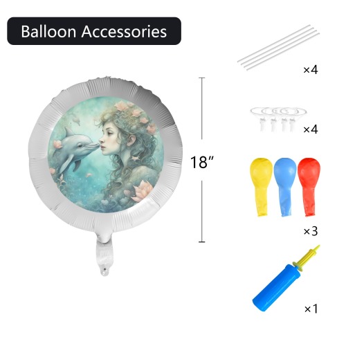 Dolphin Fantasy 3 Foil Balloon (18inch)