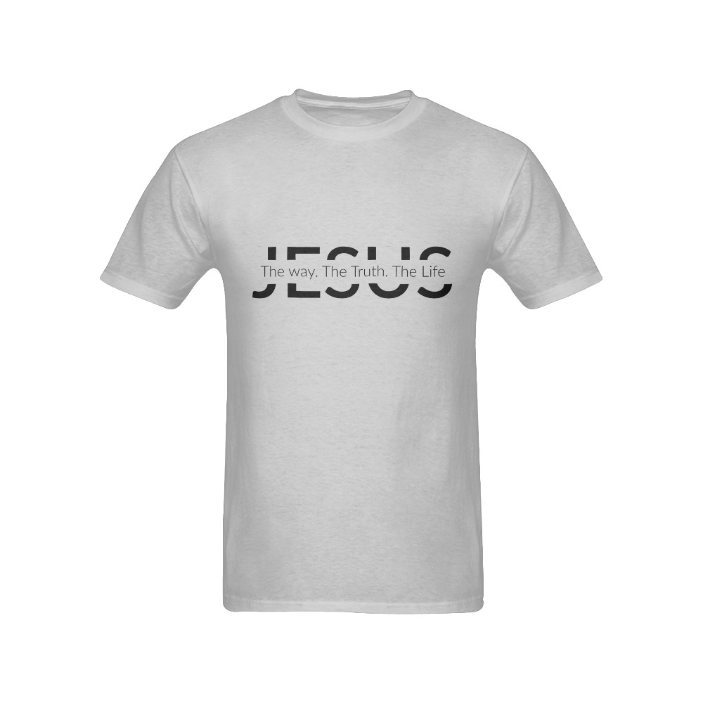 Geek Apparel Blessed Collection: Jesus The Way Truth T-Shirt Men's T-Shirt in USA Size (Front Printing Only)