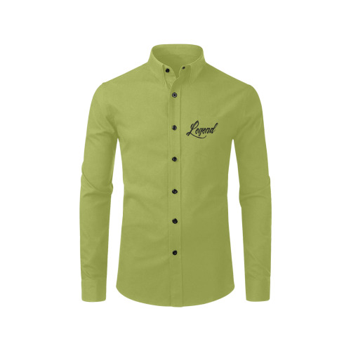 GREEN Men's All Over Print Casual Dress Shirt (Model T61)