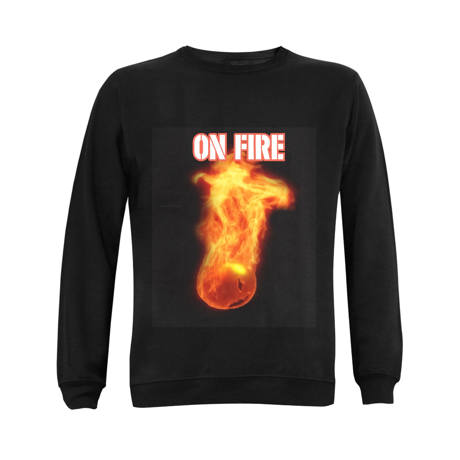 On Fire Gildan Crewneck Sweatshirt(NEW) (Model H01)