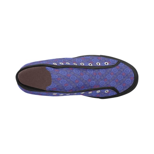 The Berry floral rainy scatter fibers textured Vancouver H Men's Canvas Shoes (1013-1)