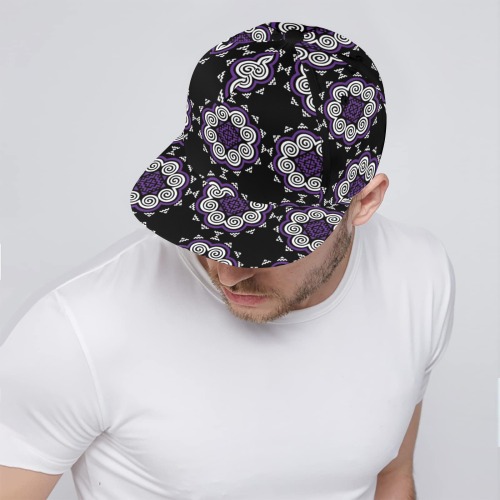 Hmong Elephant Foot - Purple & White - All Over Print Snapback Hat