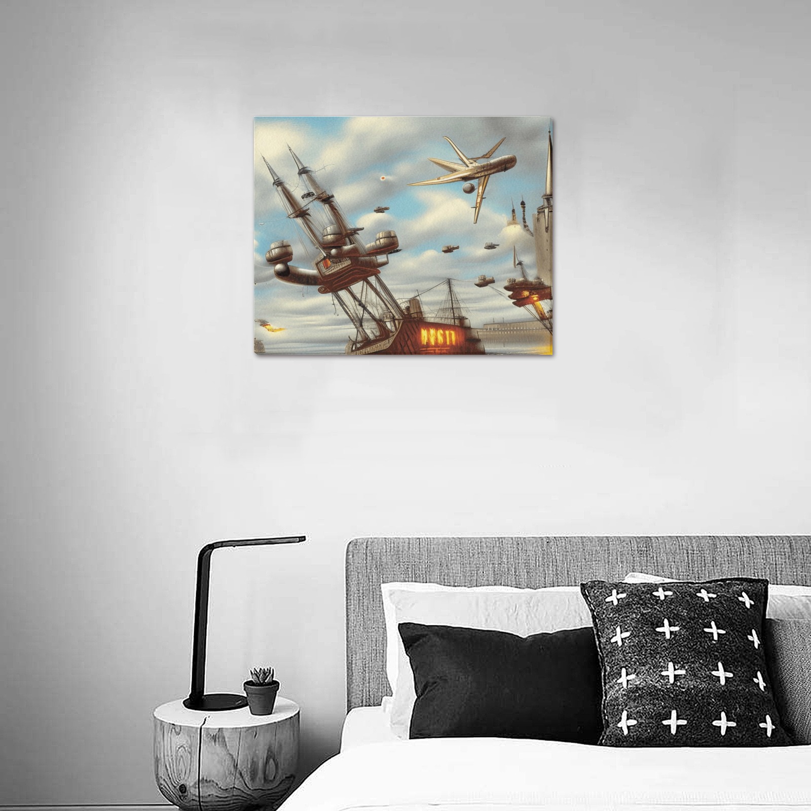 BATTLE OVER LONDON 2 Upgraded Canvas Print 20"x16"