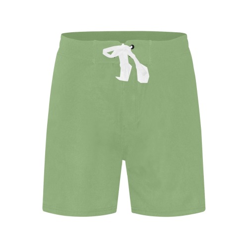 color asparagus Men's Mid-Length Beach Shorts (Model L47)