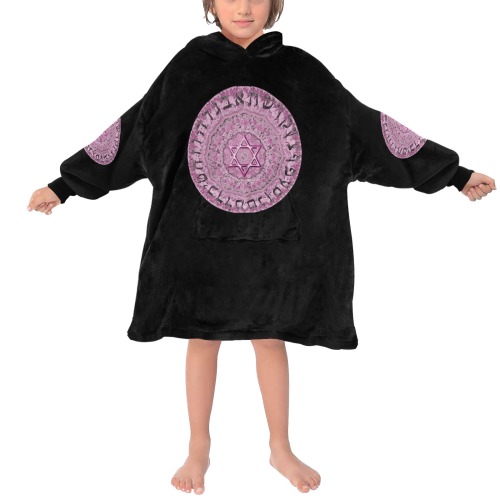 black Blanket Hoodie for Kids