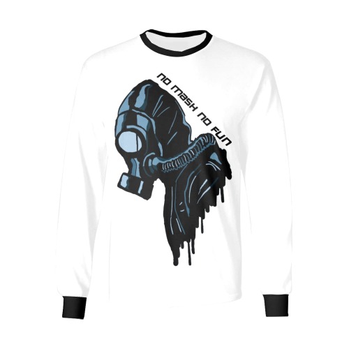 No Mask no Fun by Fetishworld Men's All Over Print Long Sleeve T-shirt (Model T51)
