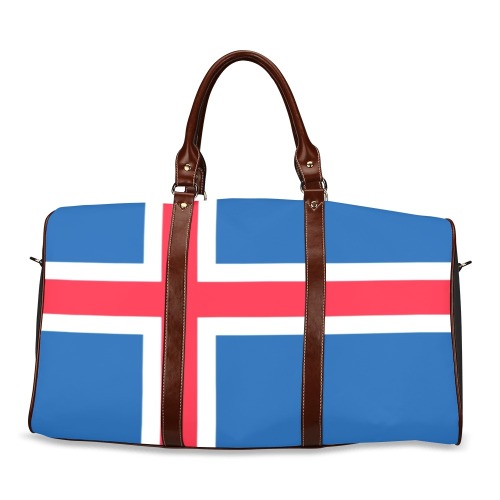 Flag of Iceland Waterproof Travel Bag/Large (Model 1639)