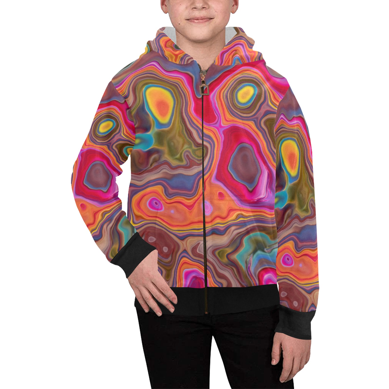 Kids zip up hoodie 1 Kids' All Over Print Full Zip Hoodie (Model H39)