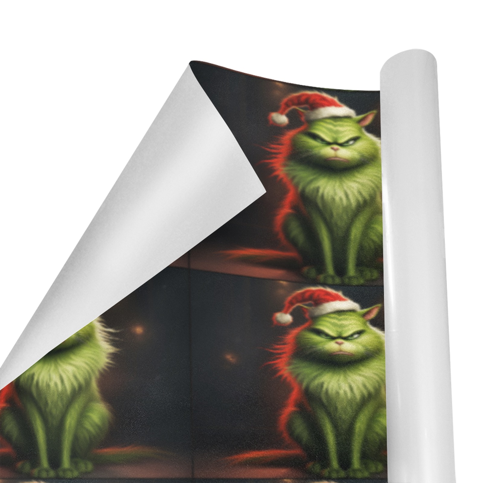 Unmarry Christmas Grinch Cat Gift Wrapping Paper 58"x 23" (2 Rolls)