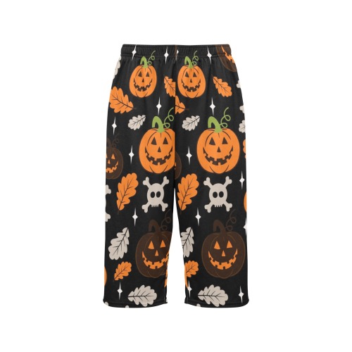 Halloween Cropped Pajama Pants (Model L66)