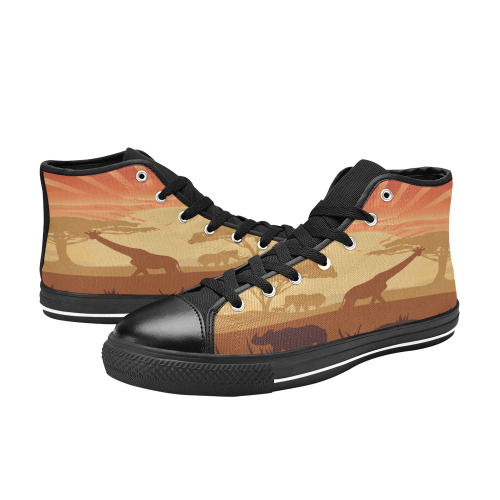 In The Safari Women's Classic High Top Canvas Shoes (Model 017)