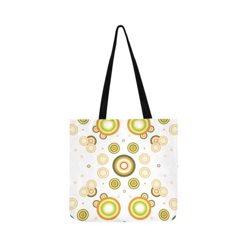 Abstract green and orange circles pattern Reusable Shopping Bag Model 1660 (Two sides)