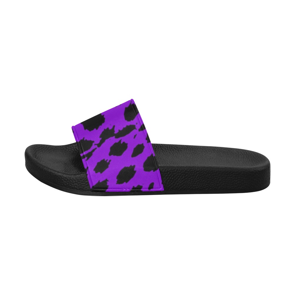 Cheetah Purple Women's Slide Sandals (Model 057)