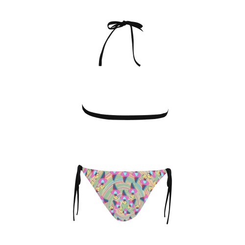 mushroom swim suit Buckle Front Halter Bikini Swimsuit (Model S08)