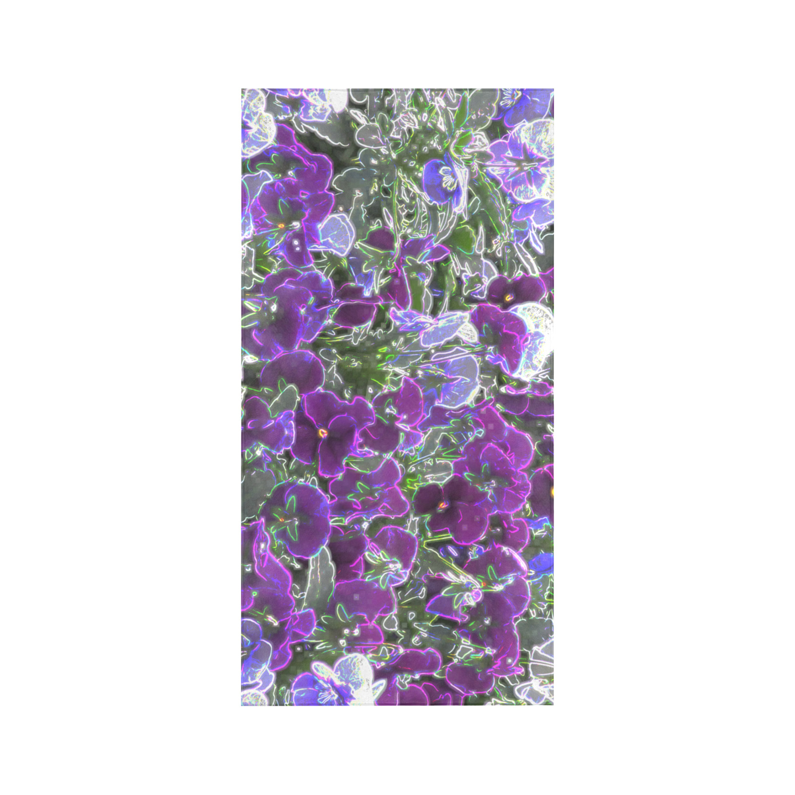 Field Of Purple Flowers 8420 Beach Towel 30"x 60"