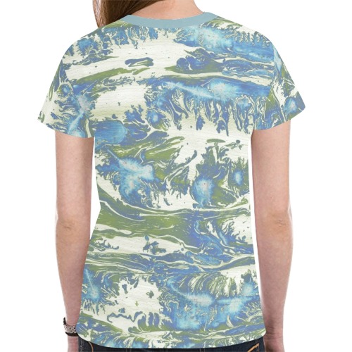 Blue You New All Over Print T-shirt for Women (Model T45)