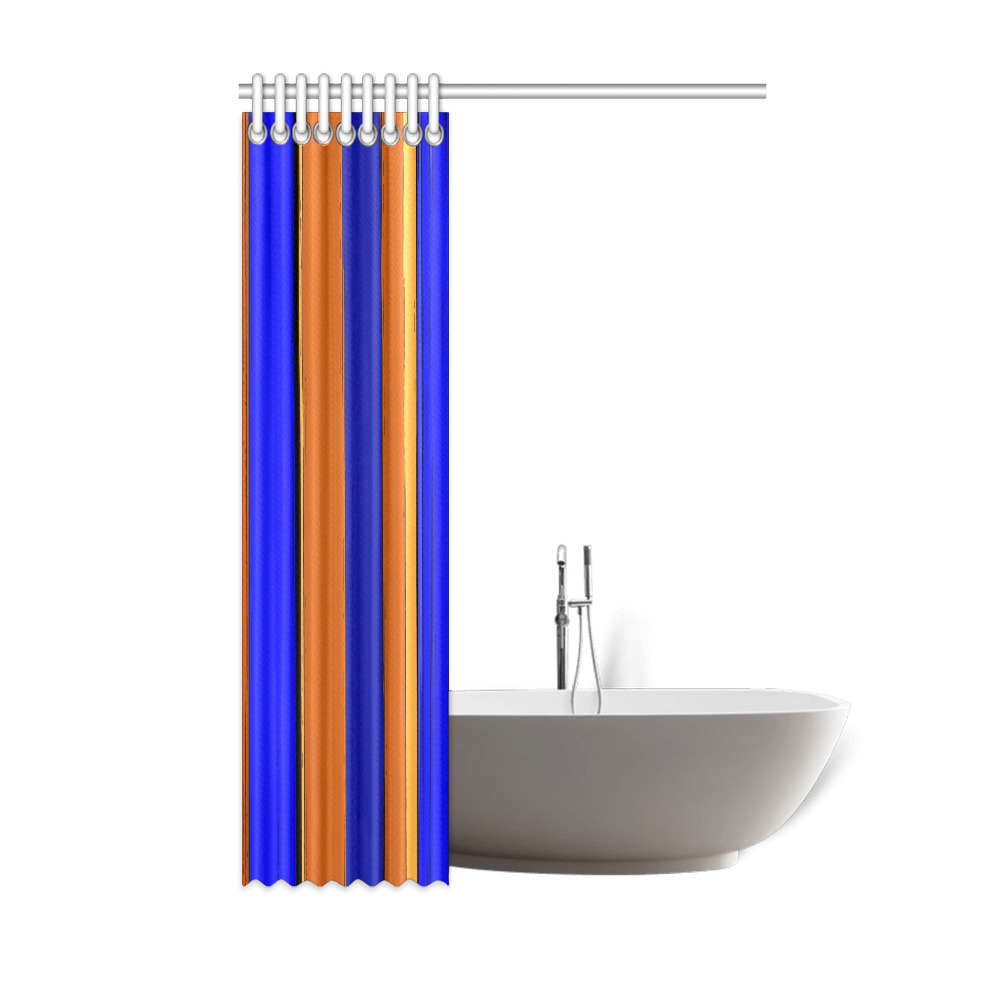 Abstract Blue And Orange 930 Shower Curtain 48"x72"
