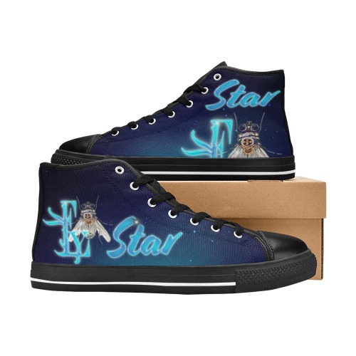 Star Collectable Fly Women's Classic High Top Canvas Shoes (Model 017)