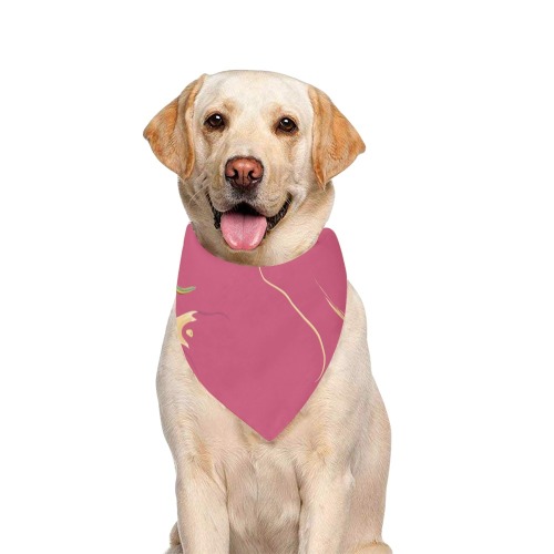 Abstract design on a square pet id tag. Pet Dog Bandana/Large Size