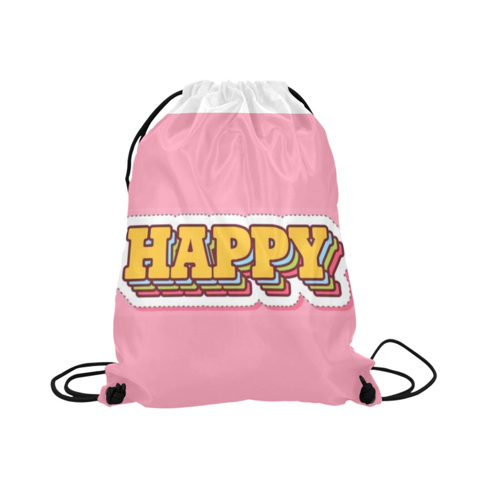Happy Large Drawstring Bag Model 1604 (Twin Sides)  16.5"(W) * 19.3"(H)