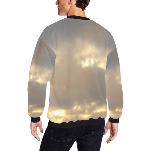 Cloud Collection Men's Oversized Fleece Crew Sweatshirt (Model H18)