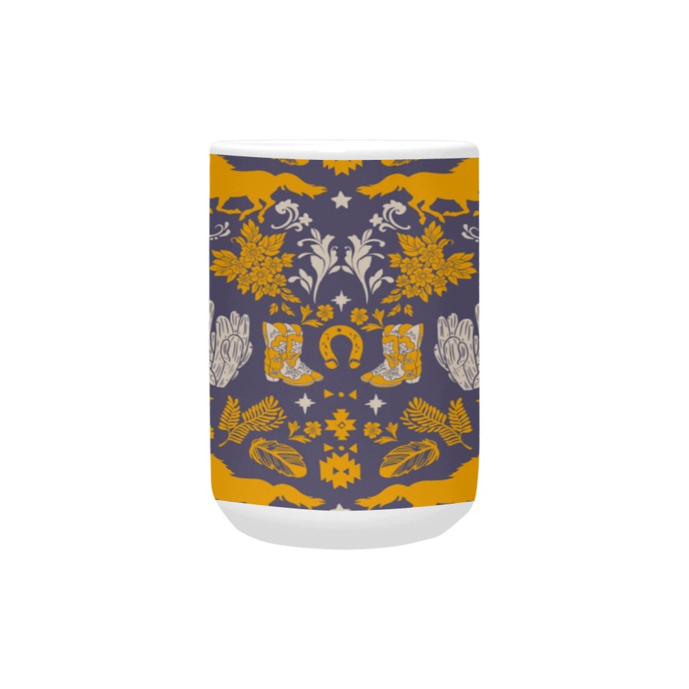 Western ornaments -01 Custom Ceramic Mug (15OZ)