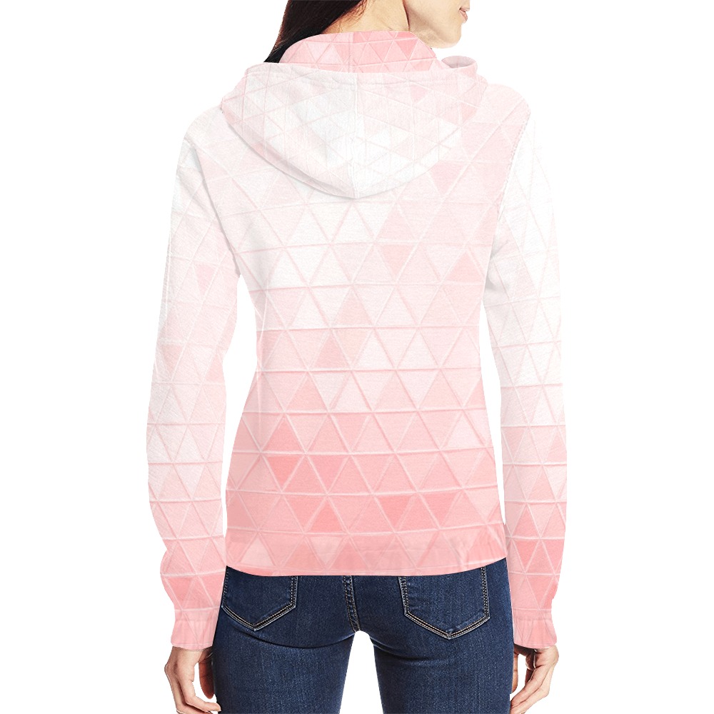 mosaic triangle 30 All Over Print Full Zip Hoodie for Women (Model H14)