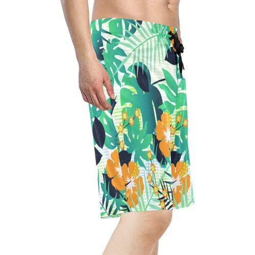 GROOVY FUNK THING FLORAL Men's All Over Print Board Shorts (Model L16)
