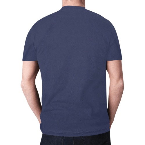 Golden Dragon Dark Blue New All Over Print T-shirt for Men (Model T45)