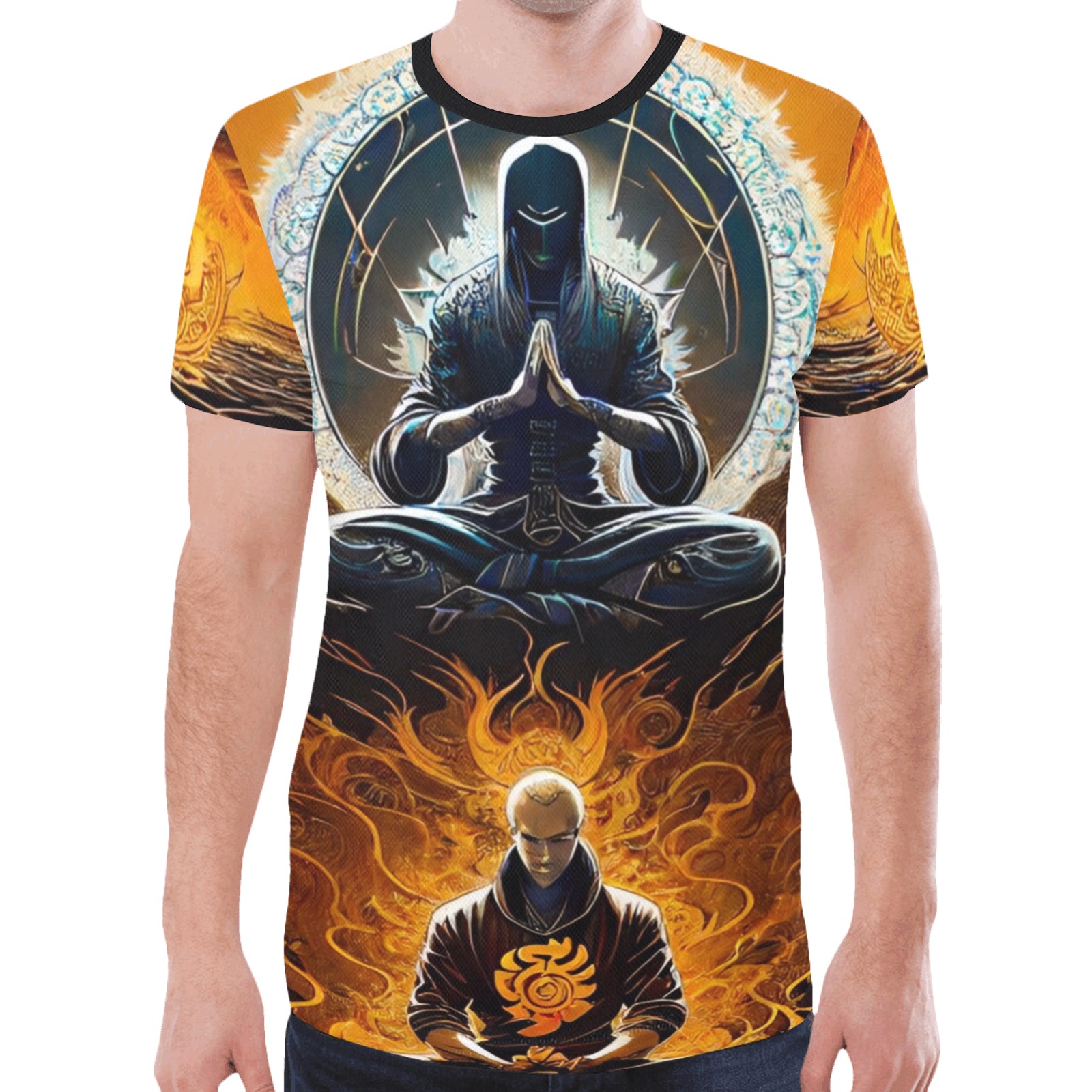 Shaolin Monk Fantasy Art 06 New All Over Print T-shirt for Men (Model T45)