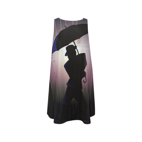 Rain Dance Sleeveless A-Line Pocket Dress (Model D57)