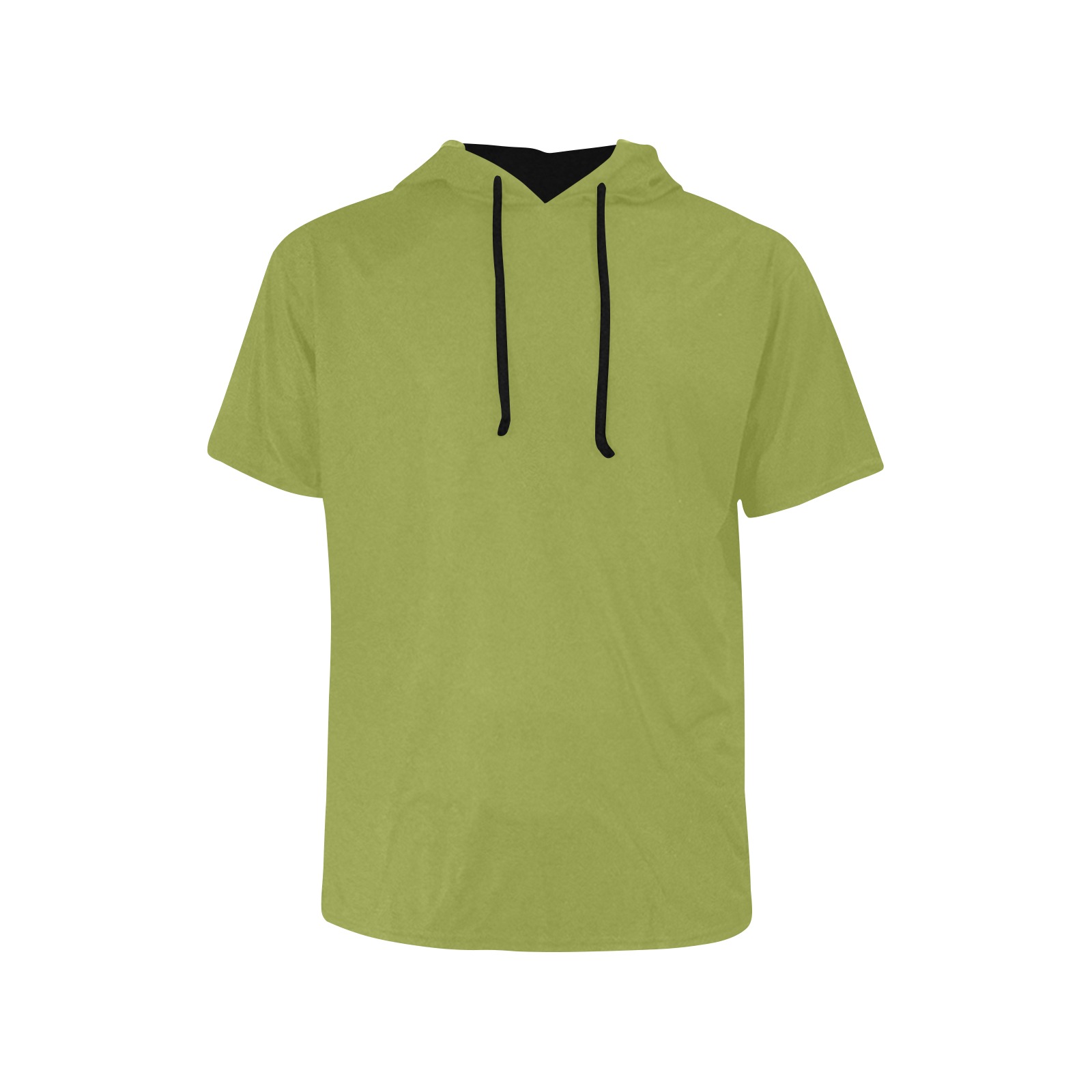 RR Men's Cooling Performance Short Sleeve Hood Tee - Moss Green All Over Print Short Sleeve Hoodie for Men (Model H32)