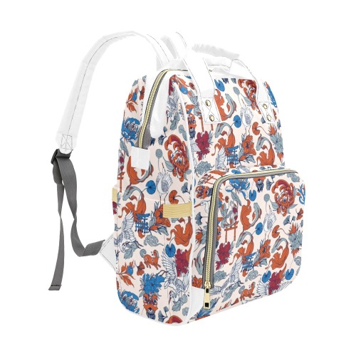 Wild Asian pattern I Multi-Function Diaper Backpack/Diaper Bag (Model 1688)