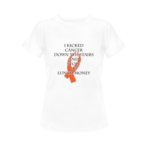 Cancer Bully (Orange Ribbon) Women's T-Shirt in USA Size (Front Printing Only)