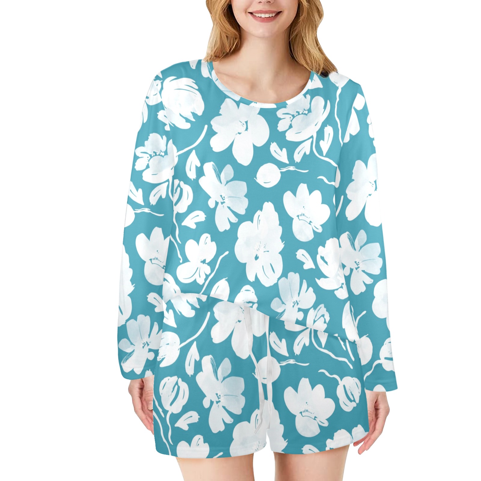 China Blue Blooms Pajamas main image 1