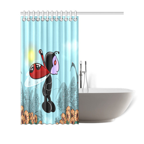 Mizz Ladybug Shower Curtain 69"x70"
