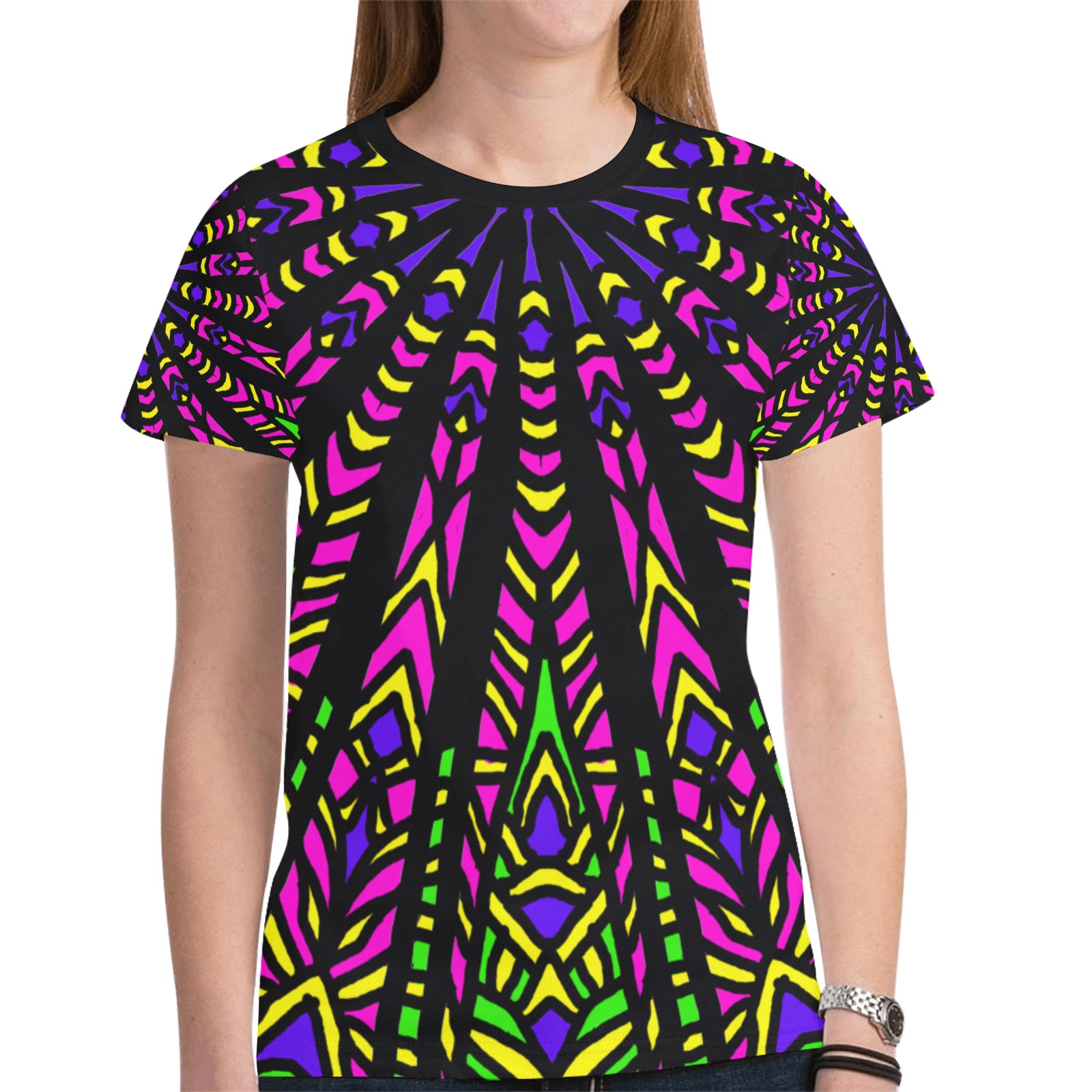 Ô Bright Color Mandala New All Over Print T-shirt for Women (Model T45)