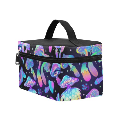 Trippy Neon Mushrooms large Cosmetic Bag Cosmetic Bag/Large (Model 1658)