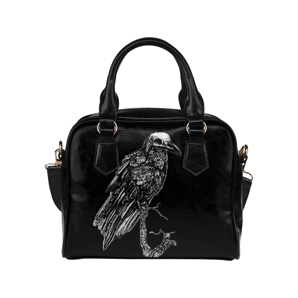 ravenskullnowords Shoulder Handbag (Model 1634)