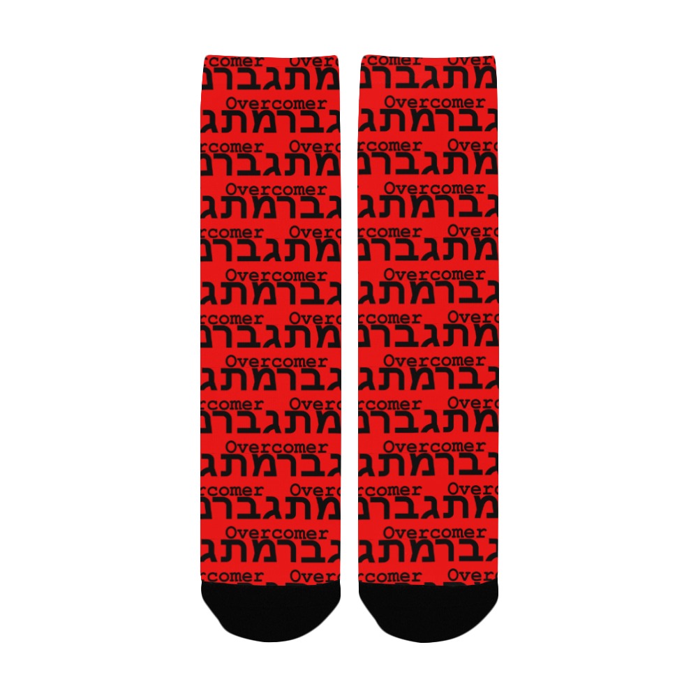 Overcomer Socks RED Women Women's Custom Socks