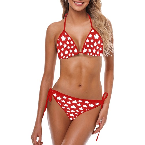Cute Canada Flag Bikini Bathingsuit Custom Bikini Swimsuit (Model S01)