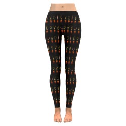 Gothic Love Candles Women's Low Rise Leggings (Invisible Stitch) (Model L05)