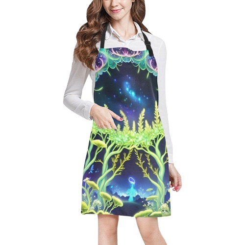 Enchanted Galactic Glow In The Dark All Over Print Apron