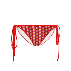 Kiribáti Flag Heart Petal Icons Custom Bikini Swimsuit Bottom