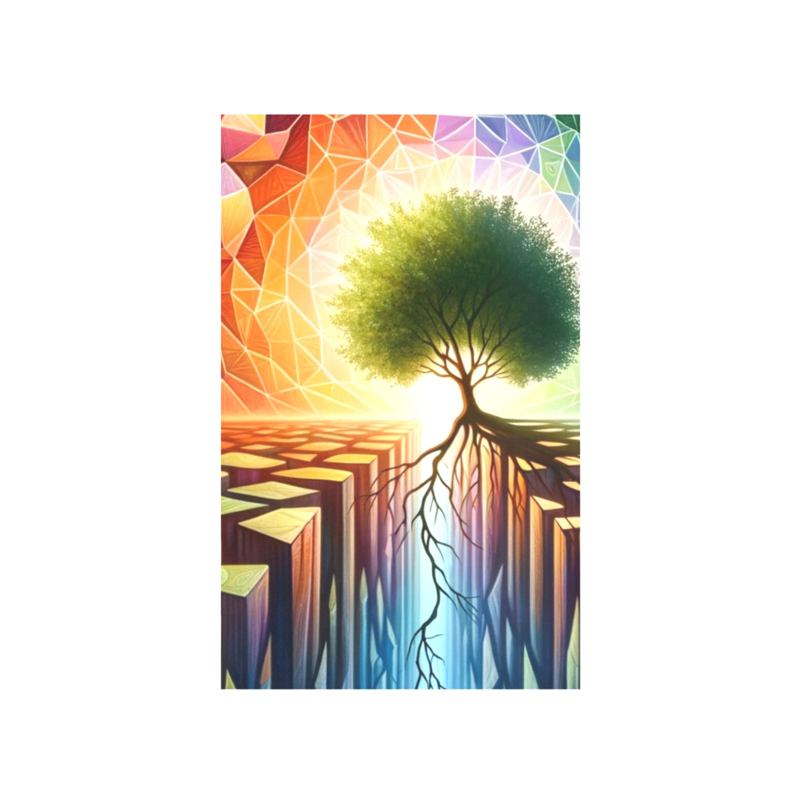 Tree on the Edge Art Print 19‘’x28‘’